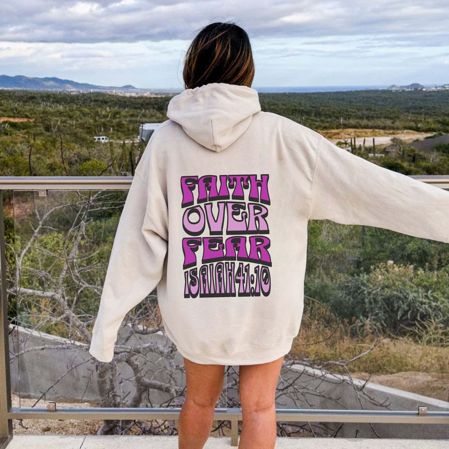 Faith Over Fear Bible Verse Hoodie