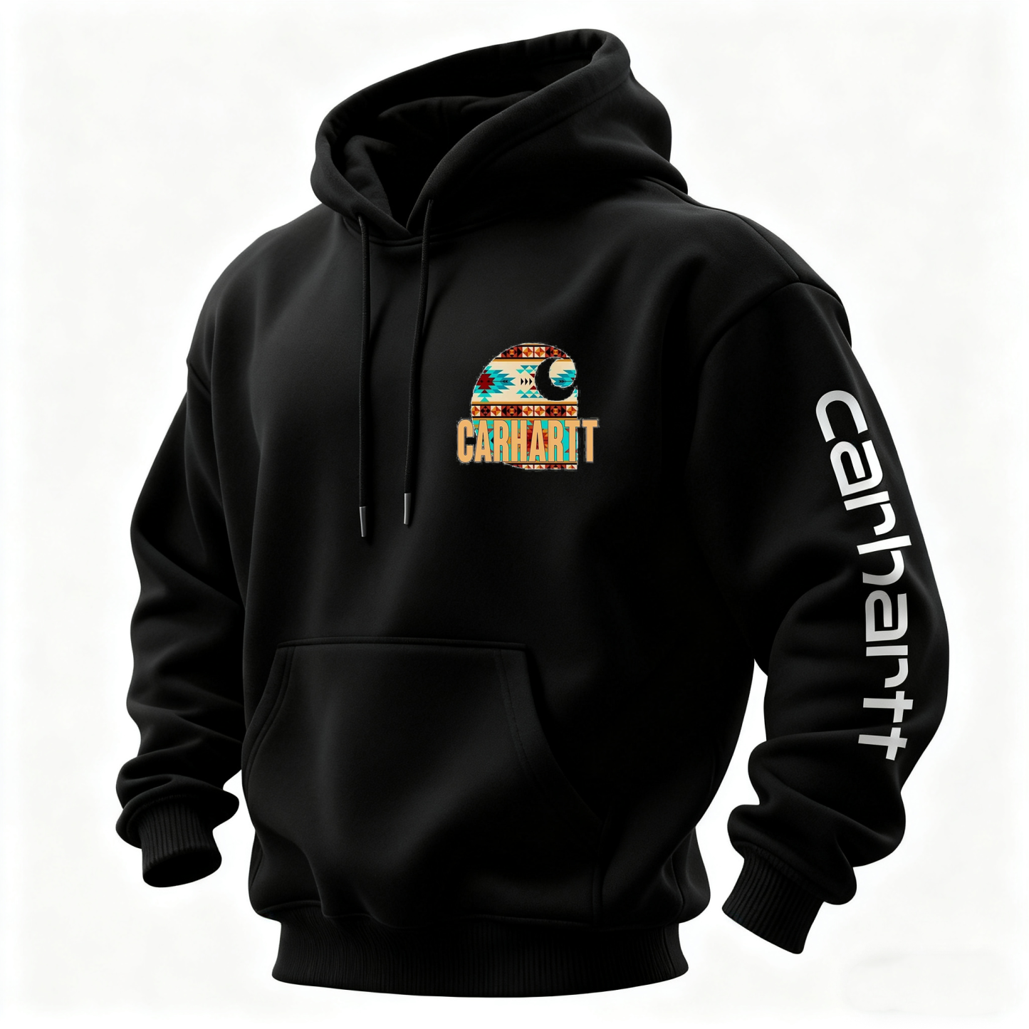 Carhartt Men's Casual Contrast Color Raglan Sleeve Hooded Sweatshirt 7828811