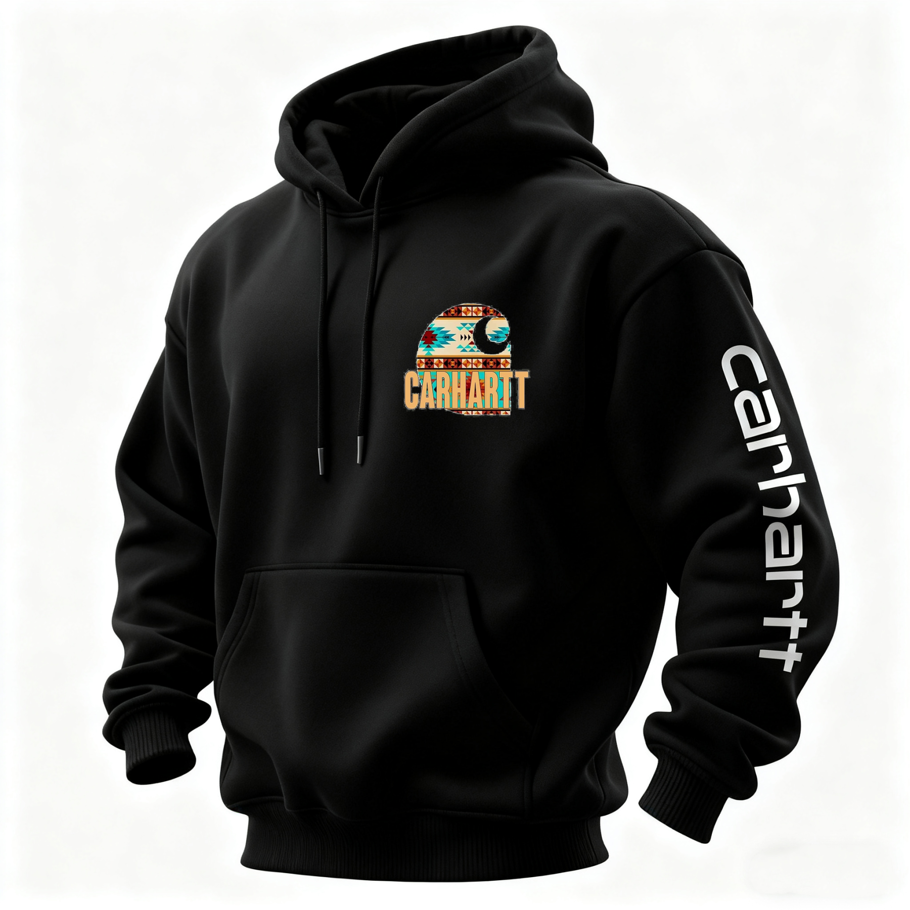 Carhartt Men's Casual Contrast Color Raglan Sleeve Hooded Sweatshirt 7828811