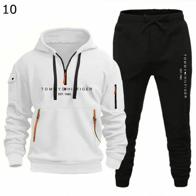 Men's 2-Piece Tracksuit Set, Fall Winter Outerwear