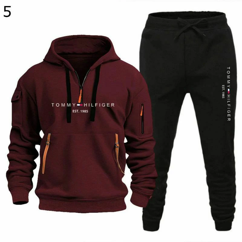 Men's 2-Piece Tracksuit Set, Fall Winter Outerwear