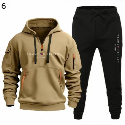 Men's 2-Piece Tracksuit Set, Fall Winter Outerwear
