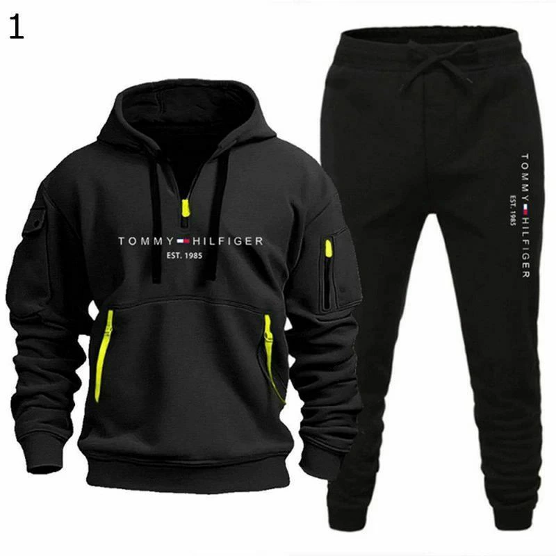 Men's 2-Piece Tracksuit Set, Fall Winter Outerwear