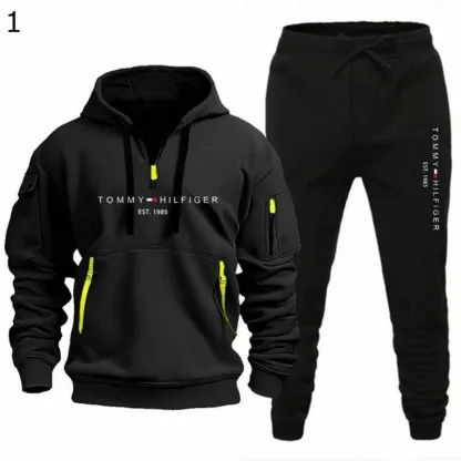 Men's 2-Piece Tracksuit Set, Fall Winter Outerwear