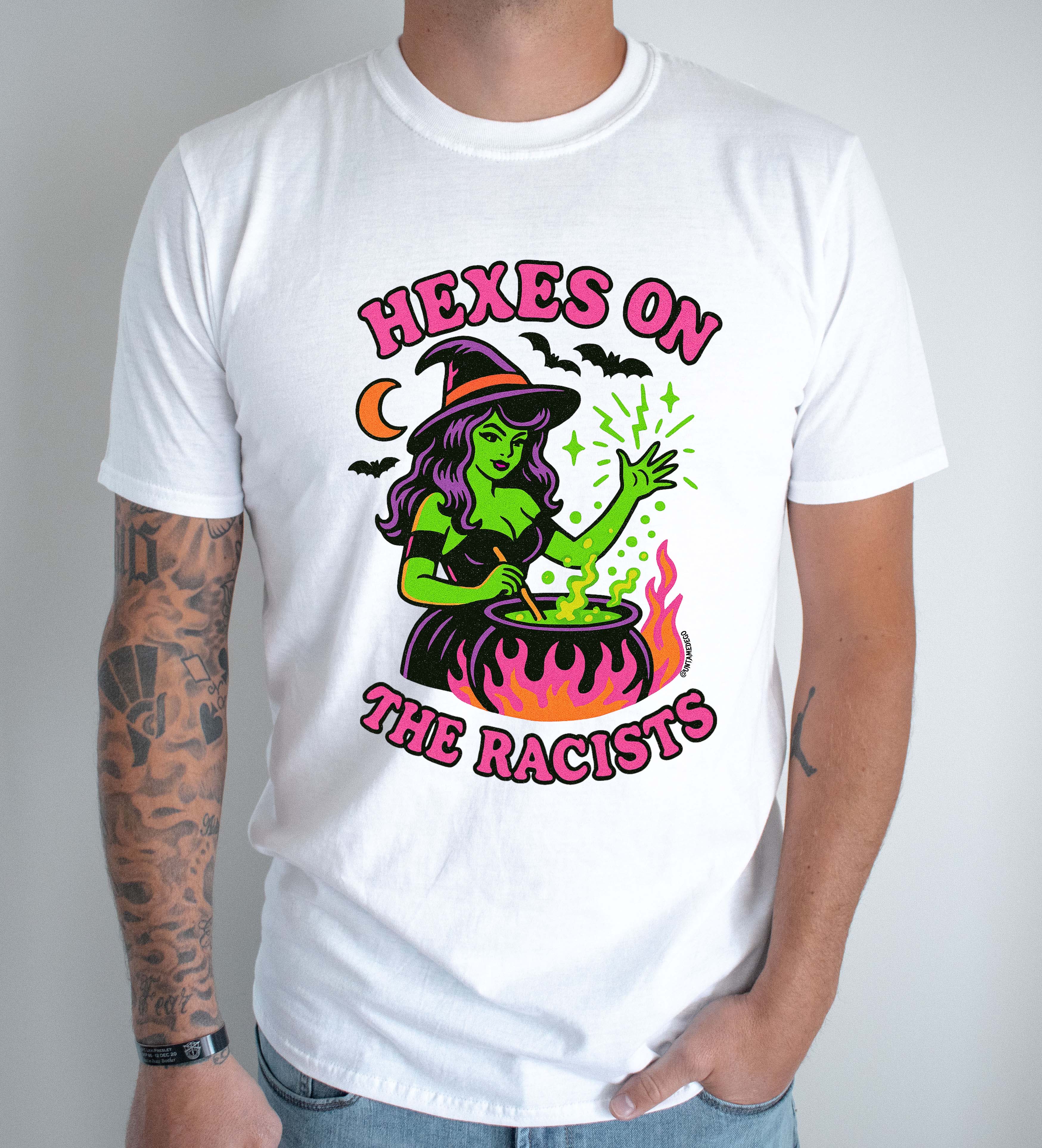 Hexes On The Racists Halloween Mens Tee