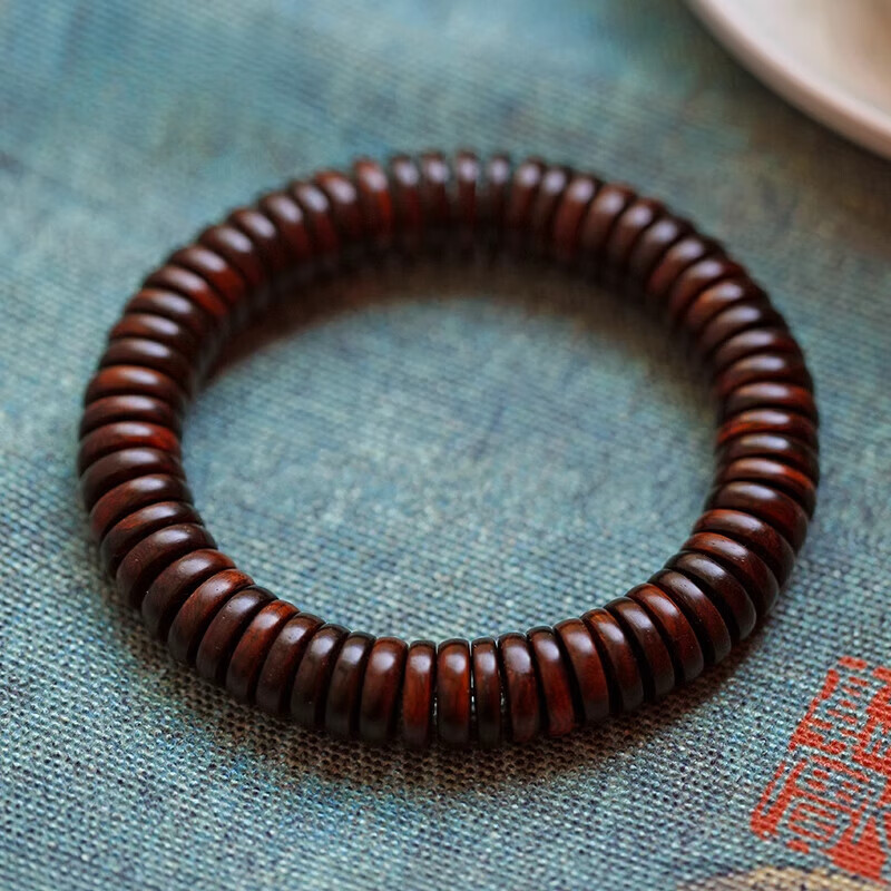 High-end Hainan Huanghuali wood, tablet bead bracelet made of old material