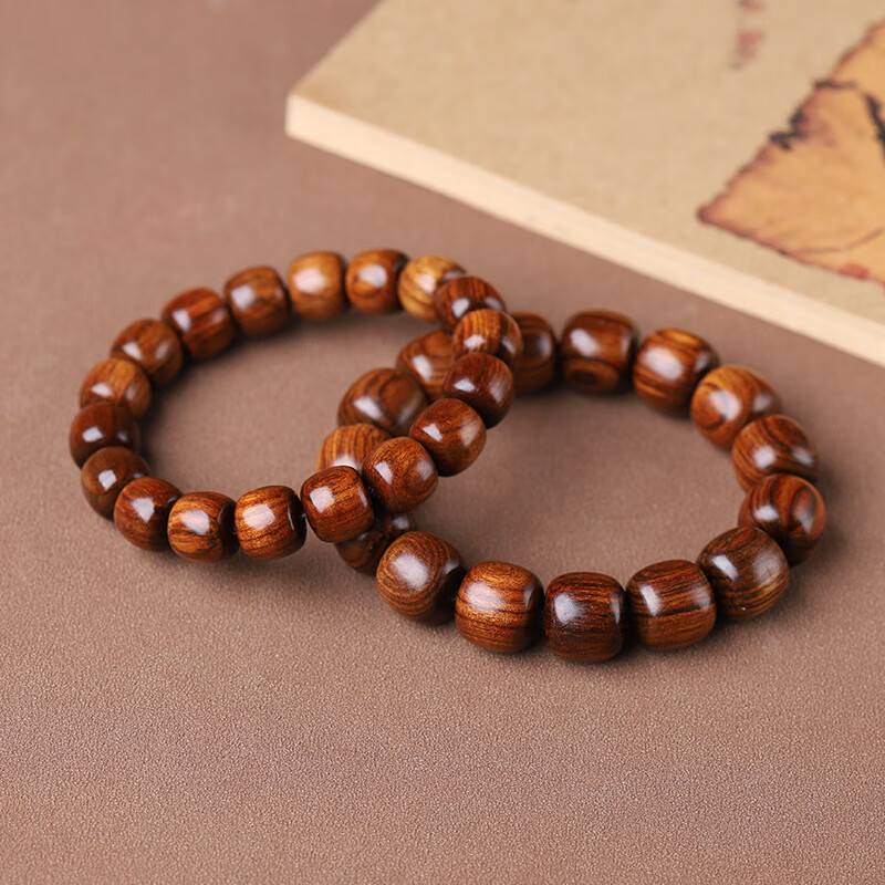 Authentic Hainan old material Huanghuali Dalbergia odorifera light-colored pear purple oil pear old-style bracelet