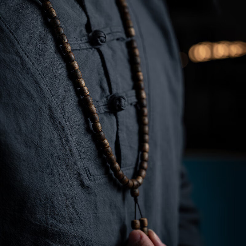 Natural Vietnam Nha Trang Green Agarwood Bracelet, Nine-tenths Sinking Old Material