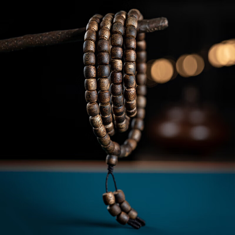 Natural Vietnam Nha Trang Green Agarwood Bracelet, Nine-tenths Sinking Old Material