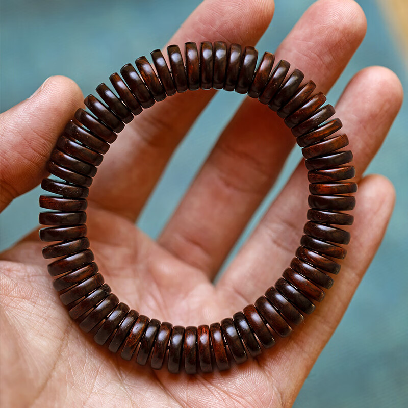 High-end Hainan Huanghuali wood, tablet bead bracelet made of old material