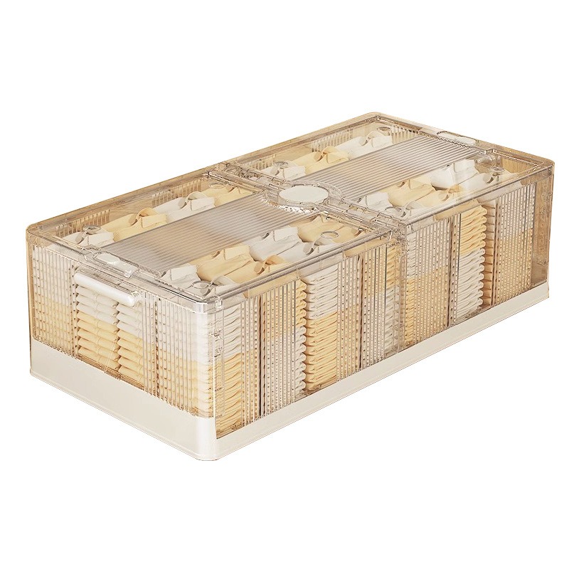 Collapsible under-bed storage organizer with wheels, a must-have for storage