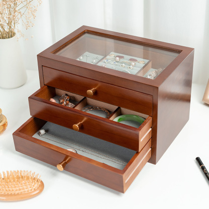 Vintage-style jewelry storage box