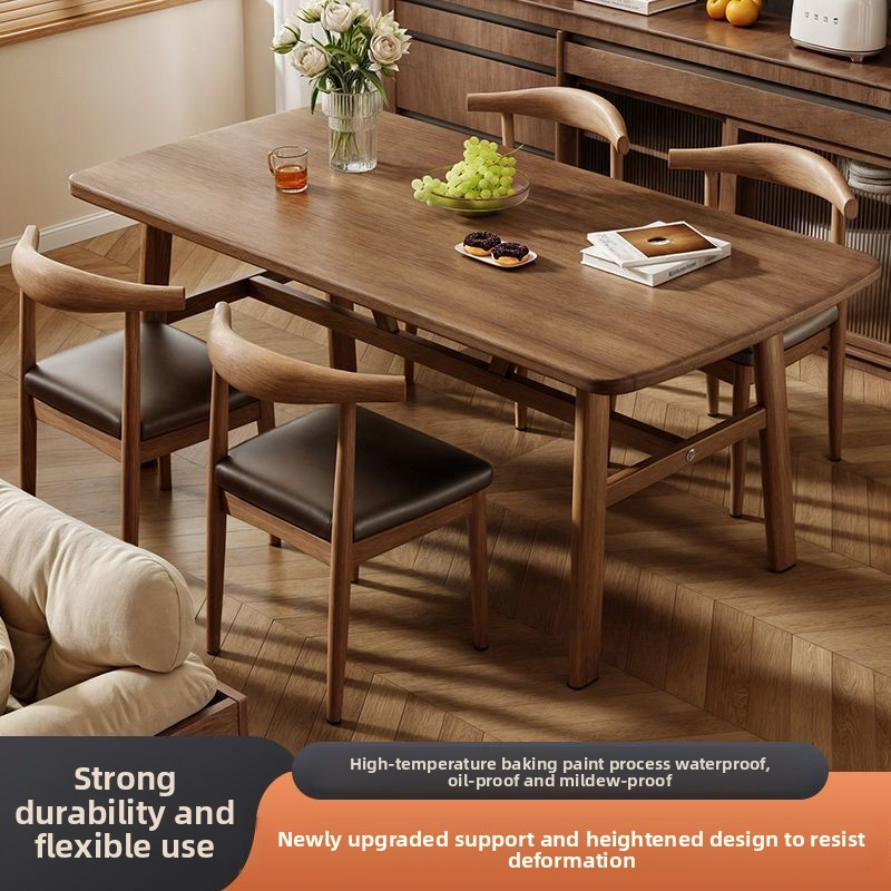 Modern minimalist rectangular table and chair set