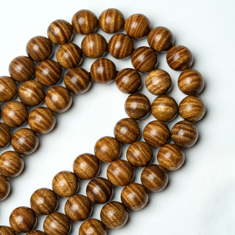 Golden nanmu high-density fully filled water ripple bracelet