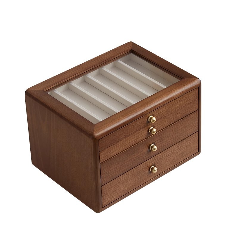 Solid wood jewelry box