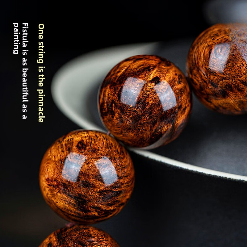 Hainan Golden Bottom Purple Oil Pear Bracelet