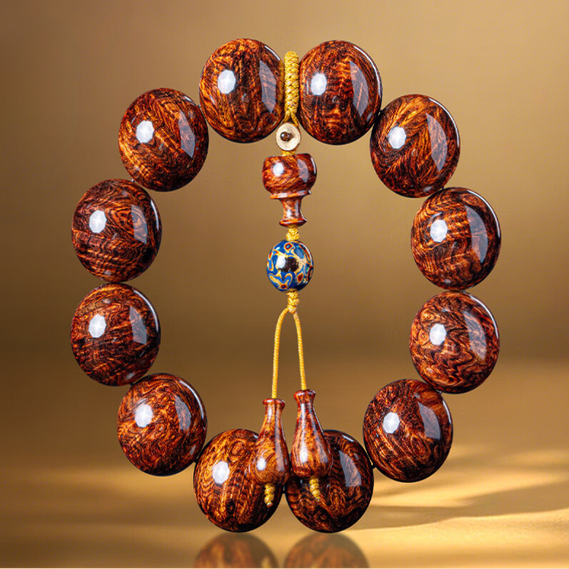 Hainan Golden Base Purple Oil Pear Bracelet