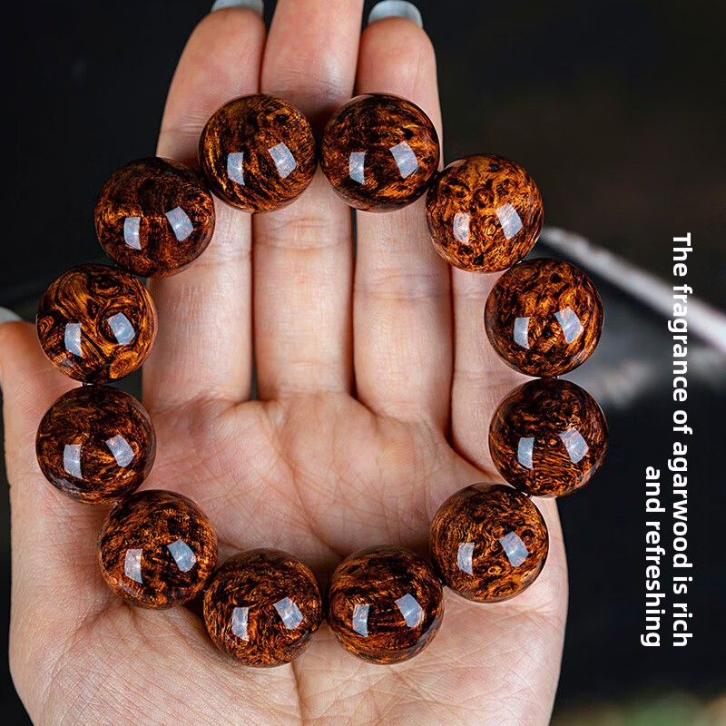 Hainan Golden Bottom Purple Oil Pear Bracelet