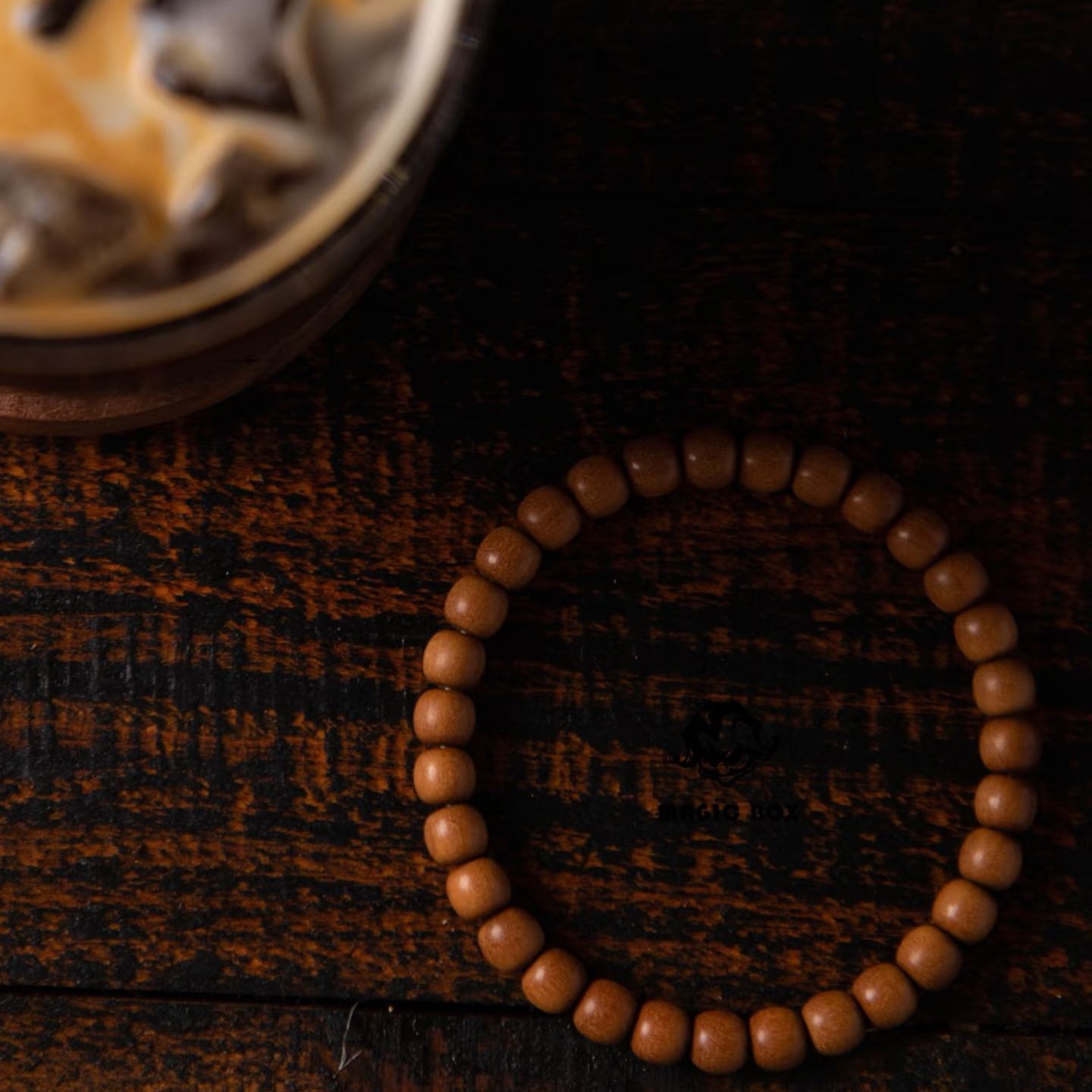 [Vintage Fine-Bead Wood Bracelet] Multi-Wrap Curio Bracelet | Smooth Texture Handpiece for Playing & Decoration