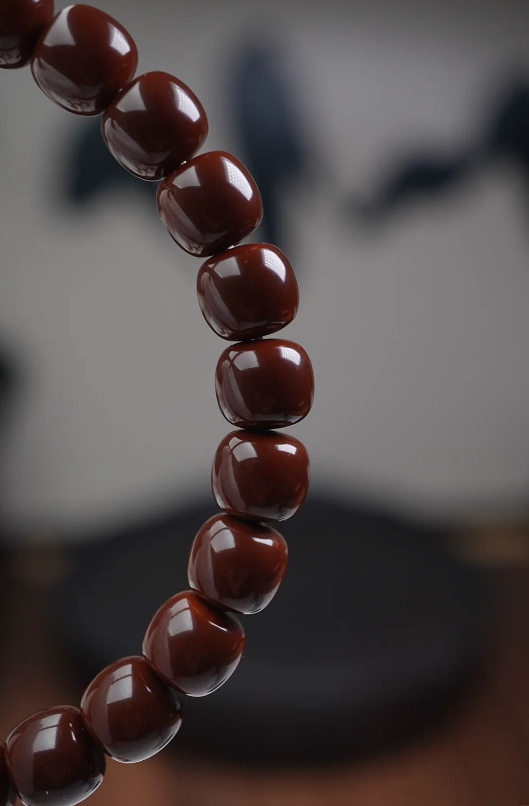 [High-Density Full-Color] Southern Red Barrel Bead Multi-Wrap Curio Bracelet | Oily Texture Collectible Handpiece