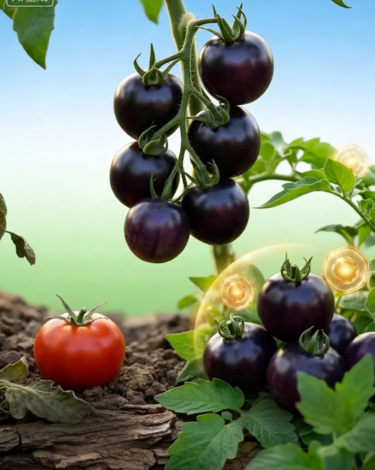 Nasiona Pomidora Blueberry: Unikalna Odmiana Fioletowa, Bogata w Antocyjany | Wysoka Wydajność & Słodki Smak (Nowość z Instytutu Agrotechniki)
