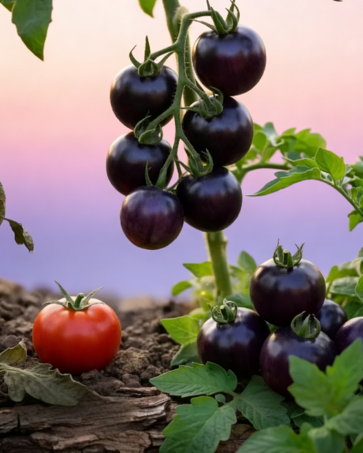 Nasiona Pomidora Blueberry: Unikalna Odmiana Fioletowa, Bogata w Antocyjany | Wysoka Wydajność & Słodki Smak (Nowość z Instytutu Agrotechniki)