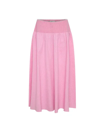 Pink Gingham Corset Maxi Set