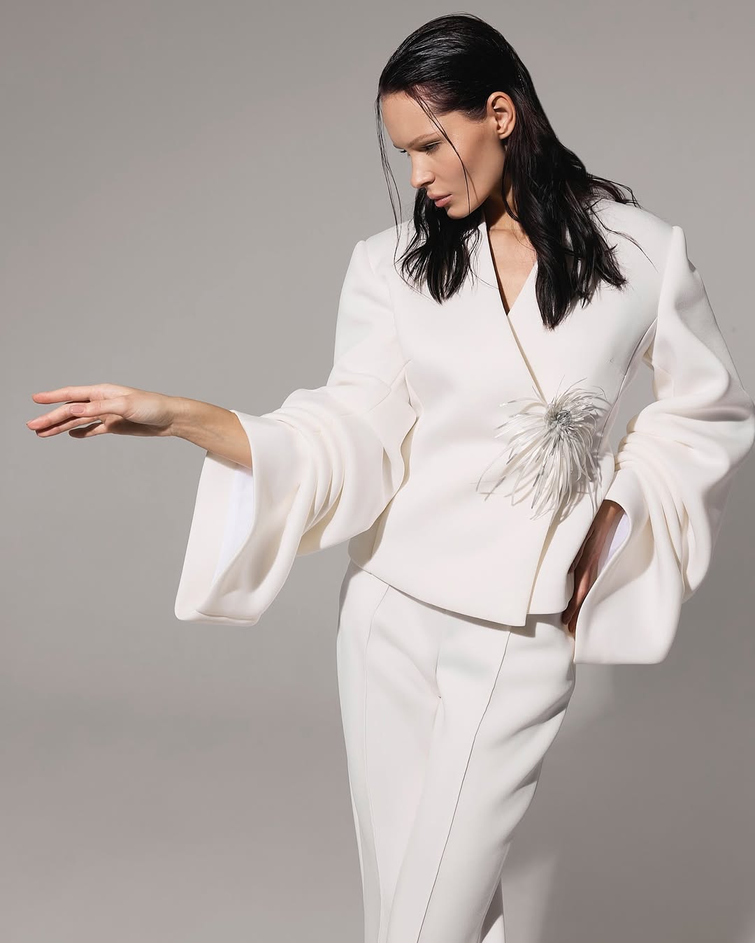 Elegant Pleated Suit