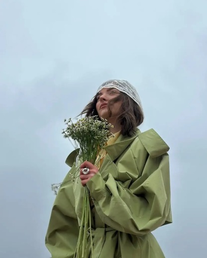 Light Olive Oversized Trench Coat