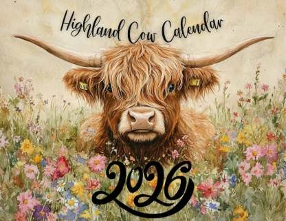 🐮Highland Cow Calendar 2026📅
