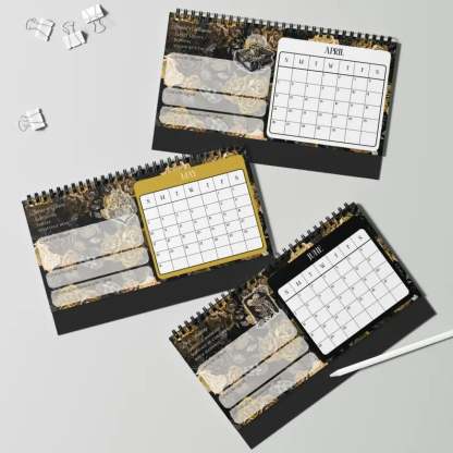 🖤📅Dark Romance 2026 Bookish Desktop Calendar