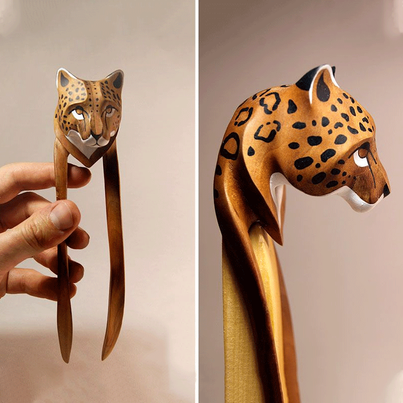 3D Raccoon-Shaped Hairpin