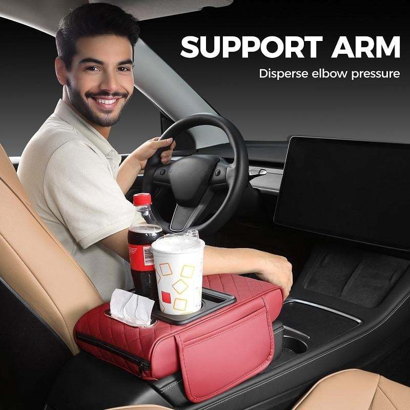 ⏰Final 3 Hours: Only $19.99🎉Multifunctional PU Leather Car Armrest Box Mat