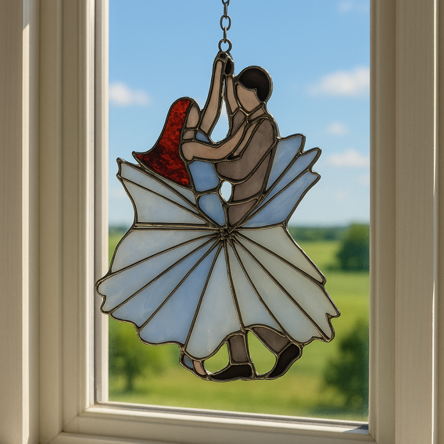 💃🤘 Handmade Stained Glass Spinner