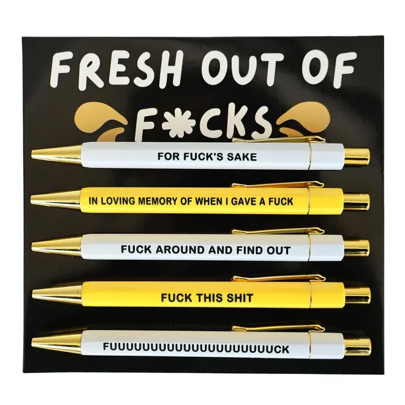Swear Word Design Ballpoint Pen Set