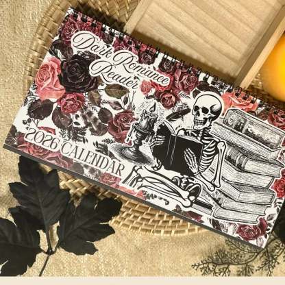 🖤📅Dark Romance 2026 Bookish Desktop Calendar