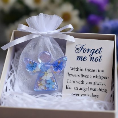🪽Forget Me Not Dried Flower Angel Keepsake - Timeless Gift for Remembrance, Comfort & Hope