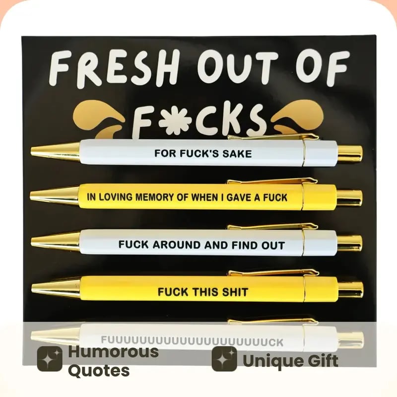 Swear Word Design Ballpoint Pen Set