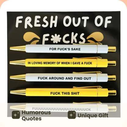 Swear Word Design Ballpoint Pen Set