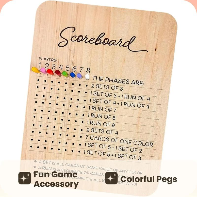 Wooden Phase 10 Score Board