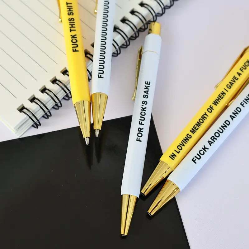 Swear Word Design Ballpoint Pen Set