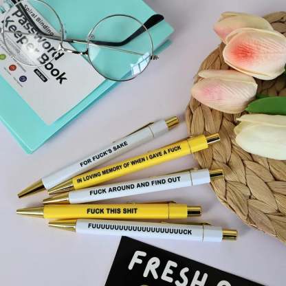 Swear Word Design Ballpoint Pen Set