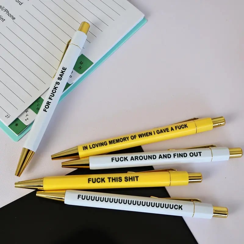 Swear Word Design Ballpoint Pen Set