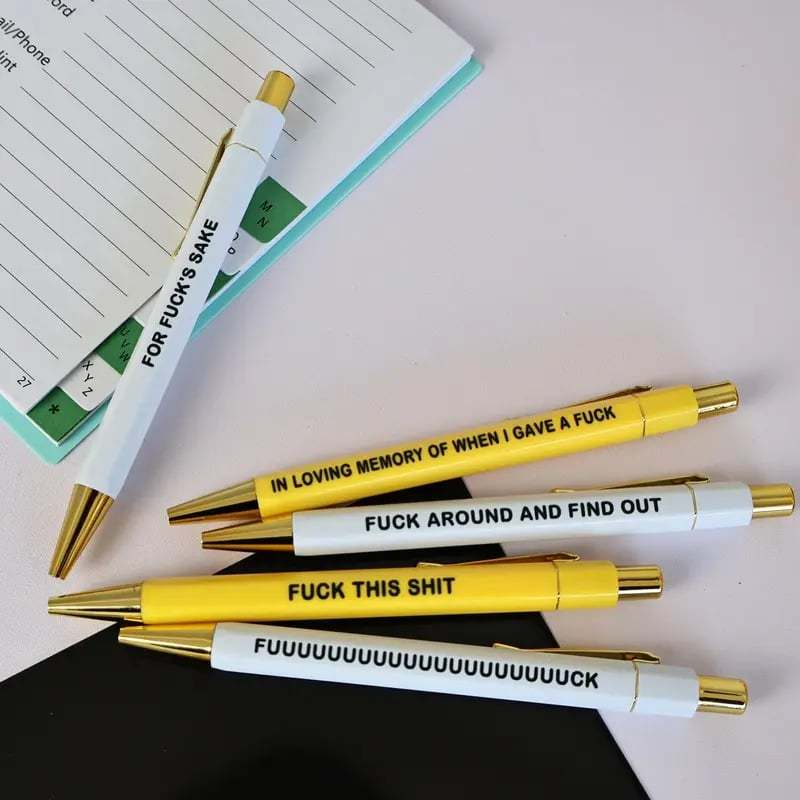 Swear Word Design Ballpoint Pen Set