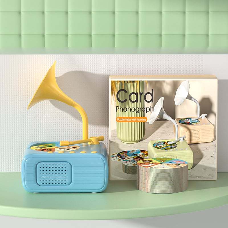 🏆Flash Sale⚡ 50K+ SOLD! Almost Gone🎶Kids Phonograph with 99 Cards👶E