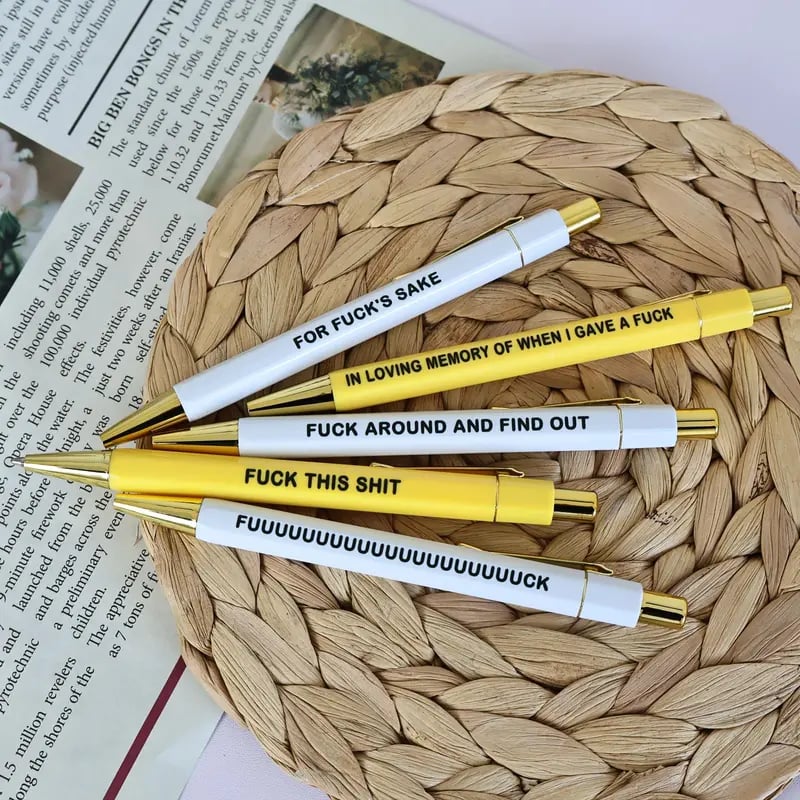 Swear Word Design Ballpoint Pen Set