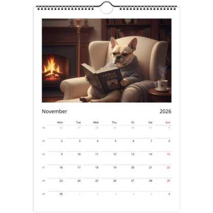 French bulldog Calendar 2026 - Daily Activities