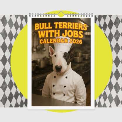 Bull Terrier Dog Calendar 2026 – Funny Bull Terrier Gifts for Dog Lovers