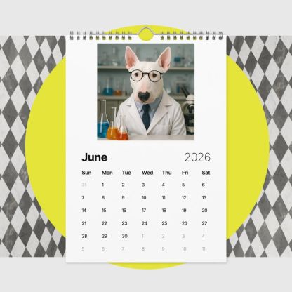 Bull Terrier Dog Calendar 2026 – Funny Bull Terrier Gifts for Dog Lovers