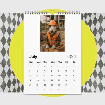 Bull Terrier Dog Calendar 2026 – Funny Bull Terrier Gifts for Dog Lovers